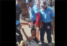 En video: Detenido casi apuñala a guarda en el Mercado Oriental
