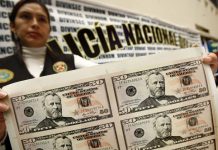 Decomisan 10 millones de dólares falsos en Ecuador