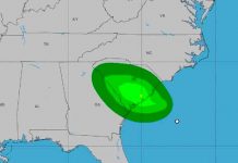 Tormenta tropical Danny toca tierra en la costa de Carolina del Sur, en EEUU Estados unidos, carolina del sur, tormenta tropical Danny, tierra,