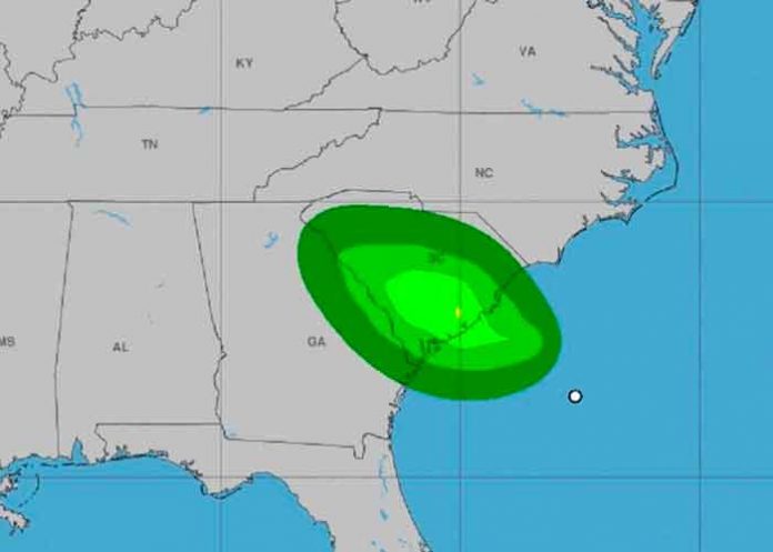 EEUU1 Estados unidos, carolina del sur, tormenta tropical Danny, tierra,