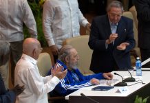 Fidel Castro aparece en clausura de Congreso del Partido Comunista