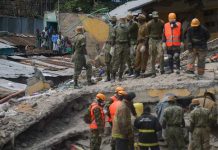 Sube a 21 cifra de muertos tras derrumbe de edificio en Kenia