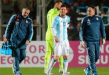 Messi se lastima costillas