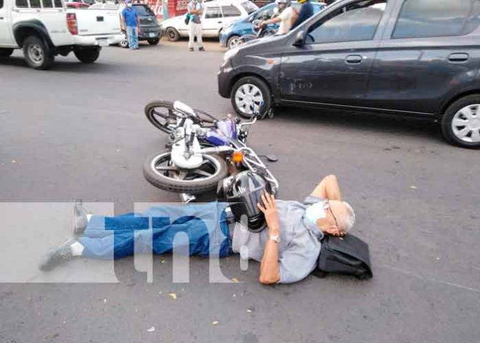 Managua nicaragua, managua, accidente, lesionado, motociclista,