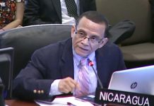 Nicaragua en Sesión Ordinaria del Consejo Permanente de la OEA