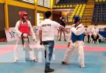 Atletas participan de la competencia de Taekwondo en el Polideportivo España nicaragua, managua, juegos juveniles, Taekwondo,