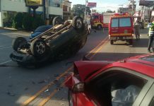 Fuerte encontronazo vial deja tres lesionados en Honduras