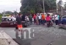 Taxista ebrio «se duerme» y se estrella contra un bus en Managua