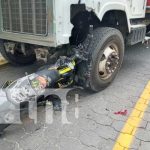 Supuesta invasión de carril provoca accidente en San Fernando nicaragua, accidente, san fernando, nueva segovia, moto, camion,