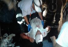 Fuerte accidente entre motociclistas de tres lesionados