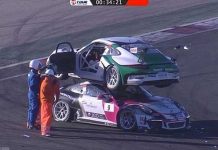 Insólito accidente entre dos Porsche en el circuito de Navarra