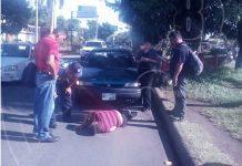 Lesionado por accidente cerca de semáforos de Enel