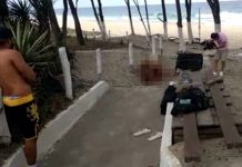 Actores fueron sorprendidos grabando una escena porno en una playa