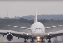 Aterrizaje ‘extremo’ del avión más grande del mundo
