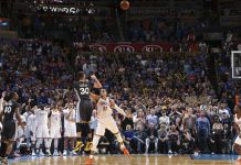 Curry encesta el triple ganador de Warriors ante Thunder