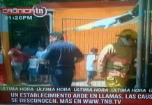 Fuerte incendio en tapicería de Altagracia, Managua