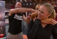 Pelea sexi entre una periodista y la campeona mundial de artes marciales mixtas