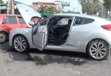 Casi se asfixia tras accidente en semáforos del Seminole