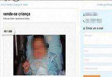 Puso a la venta a su bebé en Internet