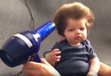 Bebé de dos meses arrasa en Internet gracias a su tupido cabello
