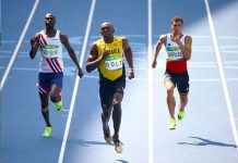 Usain Bolt, al trote en la fase preliminar de los 200 metros