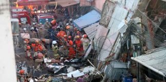 Brasil, Río de Janeiro, mueren dos personas, derrumbe de edificio