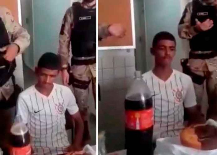 Brasil, fiesta de cumple, joven, policía,