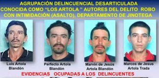 nicaragua, delincuentes, los artola,