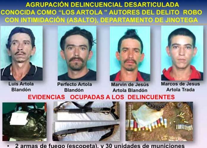 nicaragua, delincuentes, los artola,