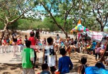 Infantes del vertedero municipal de Tipitapa celebran semana del niño