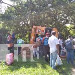 Bus de transporte colectivo se da vuelta con 65 pasajeros en Matagalpa nicaragua, accidente, bus, matagalpa, vuelco,