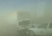 Caos en carretera de California por tormenta de arena