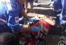 Motociclista resulta fuertemente lesionado por accidente