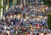 Miles protagonizan Caminata Juventud Adelante con Daniel