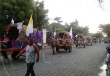 Inician viaje carretas peregrinas de Masaya