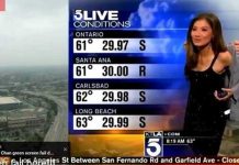 Chica del clima pasa vergüenza en vivo