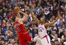 Bulls vencen a Raptors y Thunder aplasta a Blazers