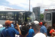Managua: Encontronazo entre bus de la Ruta 102 y camión