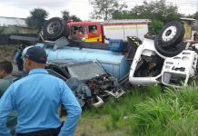 Honduras: Fuerte choque deja ocho lesionados