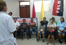 Managua: Reunión con pobladores en centro de salud