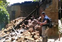 Cinco viviendas colapsadas por lluvias en Ocotal