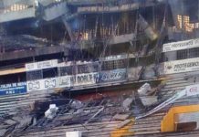 Tres muertos al desplomarse tribuna de un estadio en Colombia