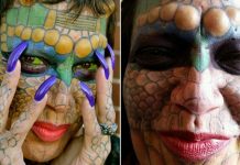Se quitó las orejas y la nariz para parecerse a un dragón