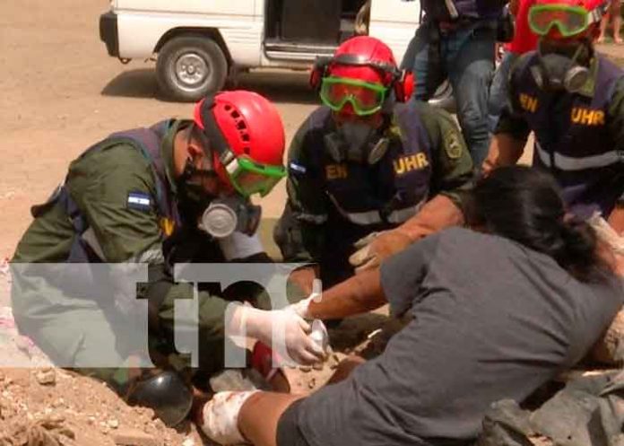 ejerc3 nicaragua, managua, Sinapred, ejercicio de multiamenazas,