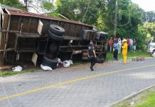 Conductor perece en volcón de camión
