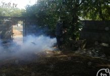 Fumigan viviendas en Colonia El Periodista, Managua
