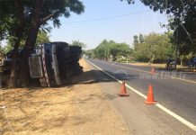 Furgonero se vuelca tras dormirse al volante en carretera a Corinto