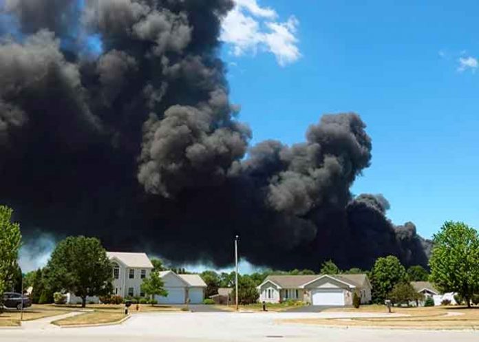 ili1 Estados unidos, Illinois, incendio, planta química