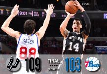 Sin Duncan ni Parker, Spurs dejaron a 76ers en 0-17