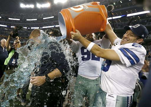 Tony Romo, Jeremy Mincey, Jason Garrett